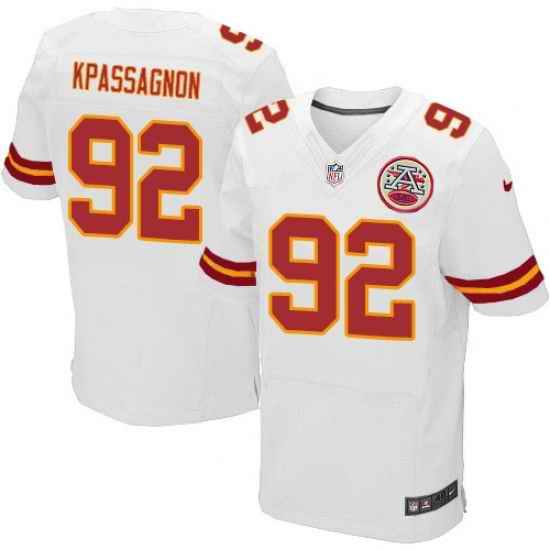 Nike Chiefs #92 Tanoh Kpassagnon White Mens Stitched NFL Elite Jersey